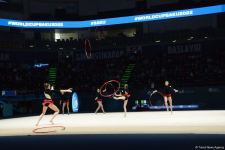 Azerbaijani team takes first place in group exercises with five hoops at World Cup in Baku (PHOTO)