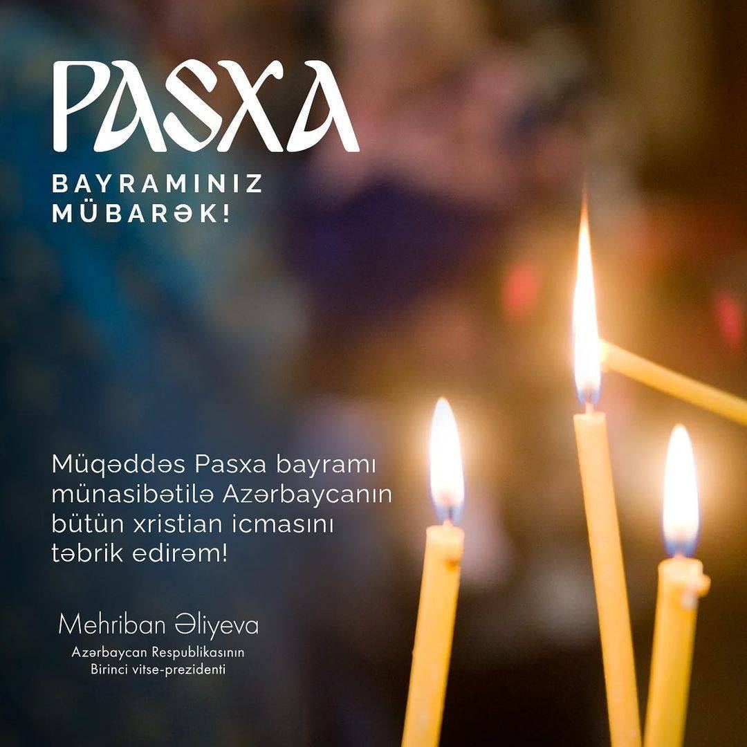 First Vice-President Mehriban Aliyeva congratulates Christian community of Azerbaijan on occasion of Easter (PHOTO)