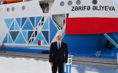 President Ilham Aliyev attends ceremony to launch “Zarifa Aliyeva” ferry boat (PHOTO/VIDEO)