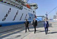 President Ilham Aliyev attends ceremony to launch “Zarifa Aliyeva” ferry boat (PHOTO/VIDEO)