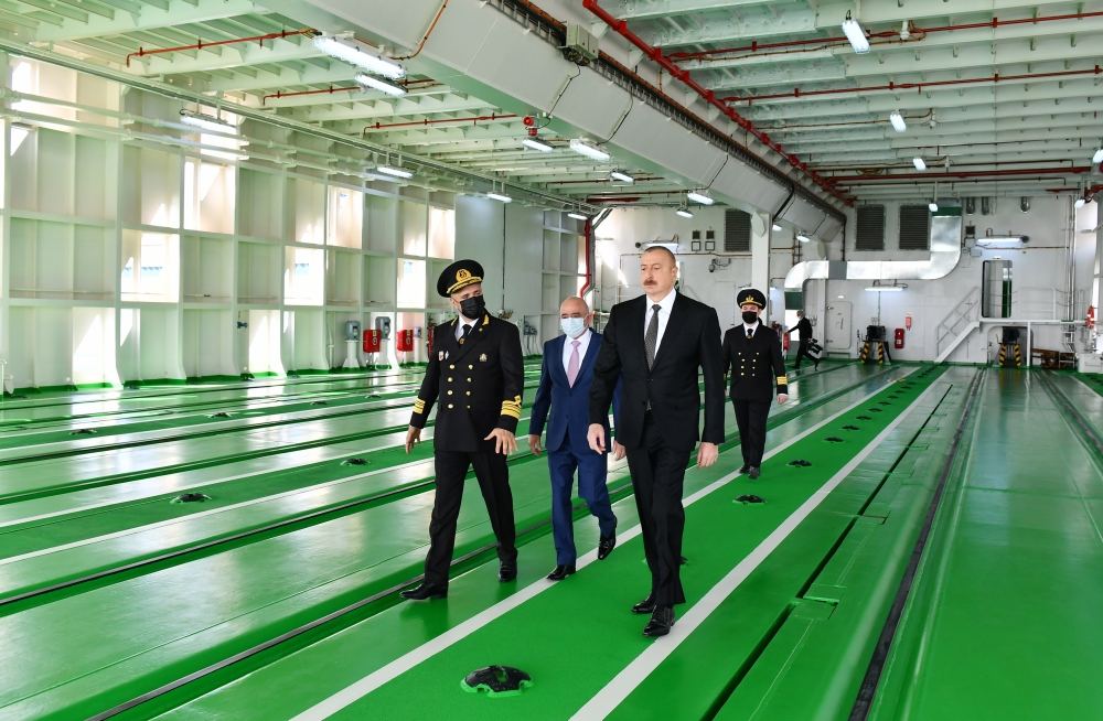 President Ilham Aliyev attends ceremony to launch “Zarifa Aliyeva” ferry boat (PHOTO/VIDEO)