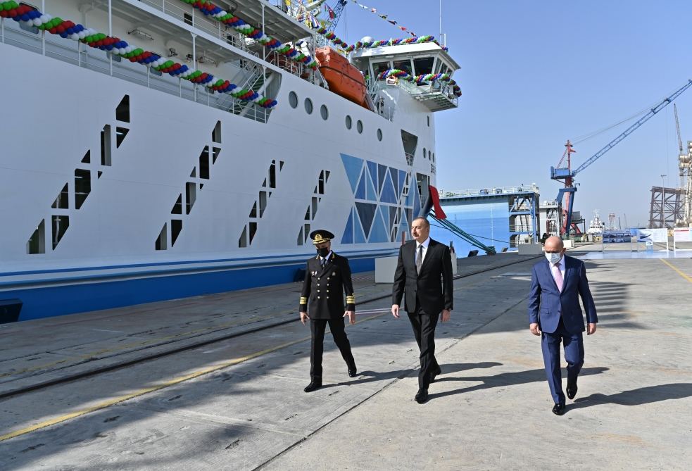 President Ilham Aliyev attends ceremony to launch “Zarifa Aliyeva” ferry boat (PHOTO/VIDEO)