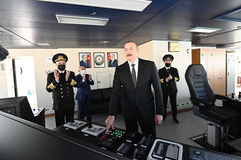 President Ilham Aliyev attends ceremony to launch “Zarifa Aliyeva” ferry boat (PHOTO/VIDEO)