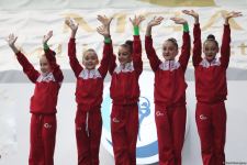 Award ceremony held for winners of 27th Baku Rhythmic Gymnastics Championship among teams in group exercises (PHOTO)