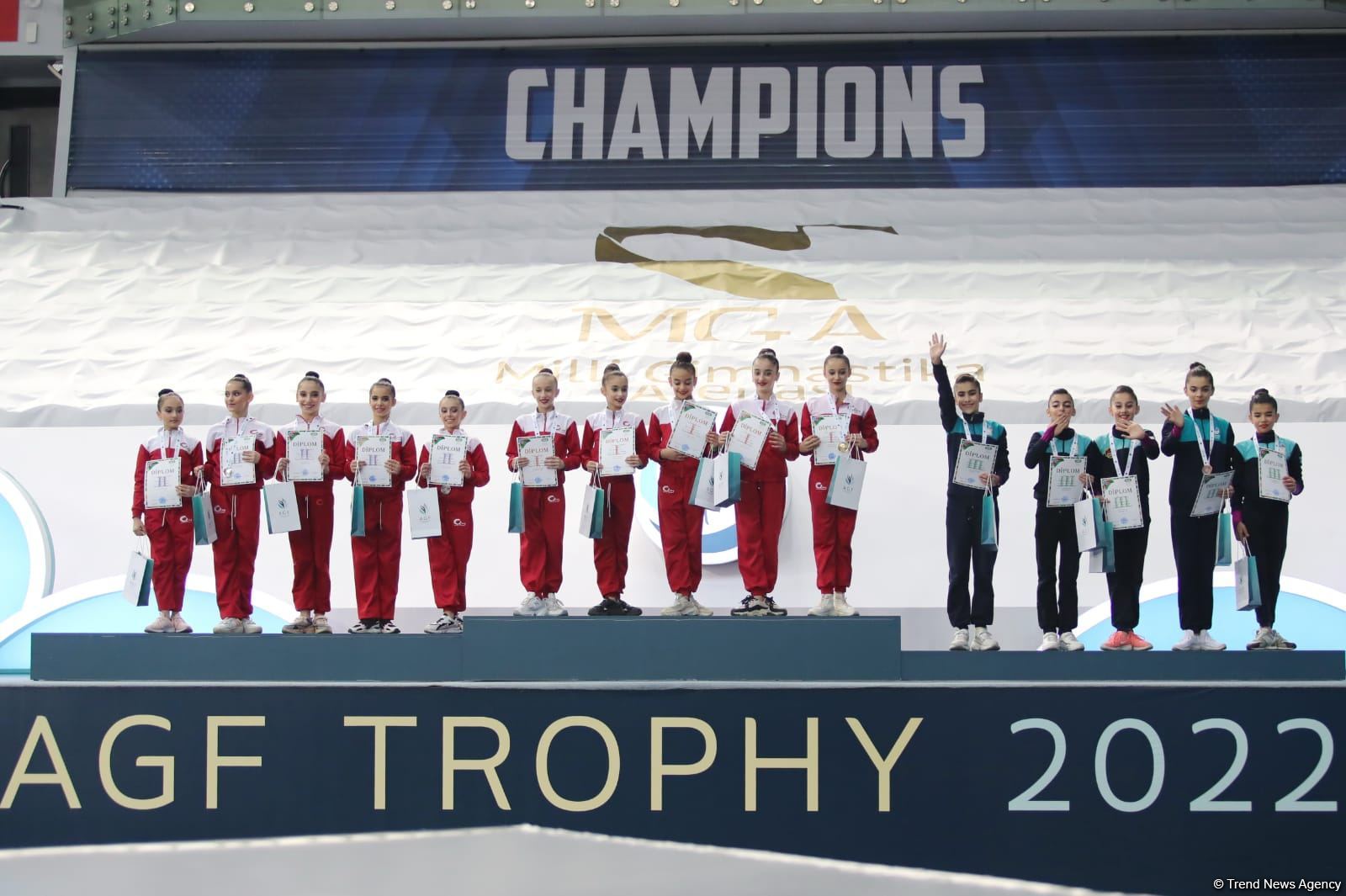 Award ceremony held for winners of 27th Baku Rhythmic Gymnastics Championship among teams in group exercises (PHOTO)