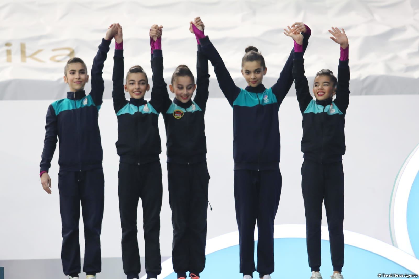 Award ceremony held for winners of 27th Baku Rhythmic Gymnastics Championship among teams in group exercises (PHOTO)