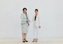 Azerbaijani, Lithuanian first ladies meet (PHOTO)