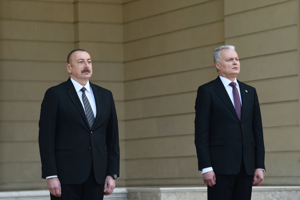 Official welcome ceremony held for Lithuanian President Gitanas Nausėda in Baku (PHOTO/VİDEO)