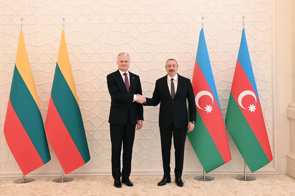 Official welcome ceremony held for Lithuanian President Gitanas Nausėda in Baku (PHOTO/VİDEO)