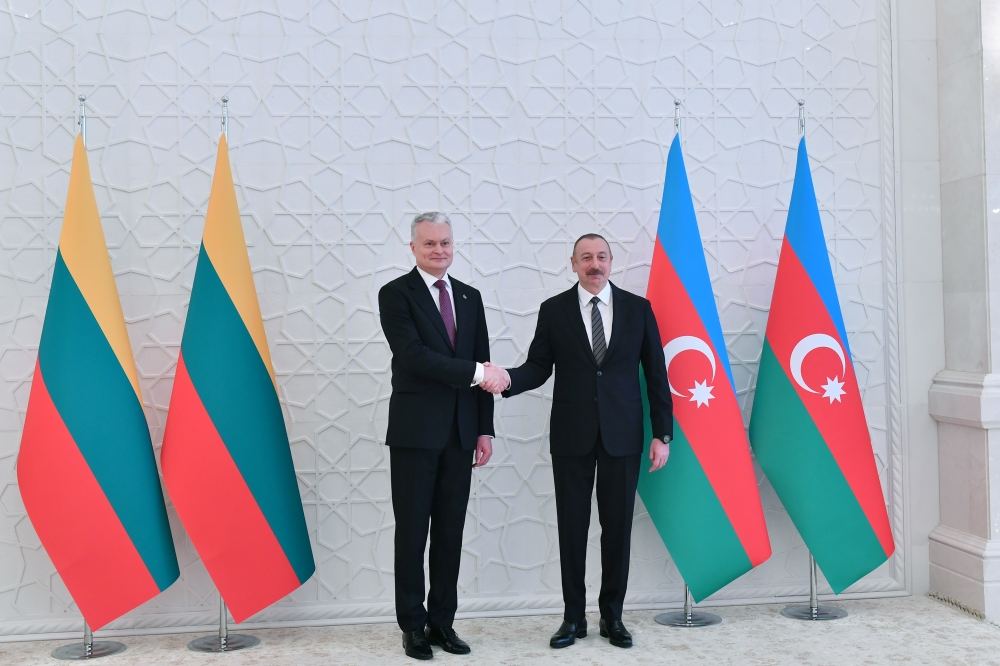 Official welcome ceremony held for Lithuanian President Gitanas Nausėda in Baku (PHOTO/VİDEO)