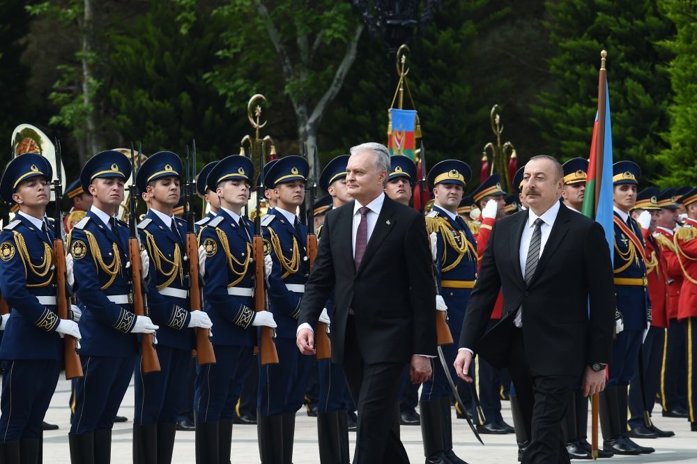 Official welcome ceremony held for Lithuanian President Gitanas Nausėda in Baku (PHOTO/VİDEO)
