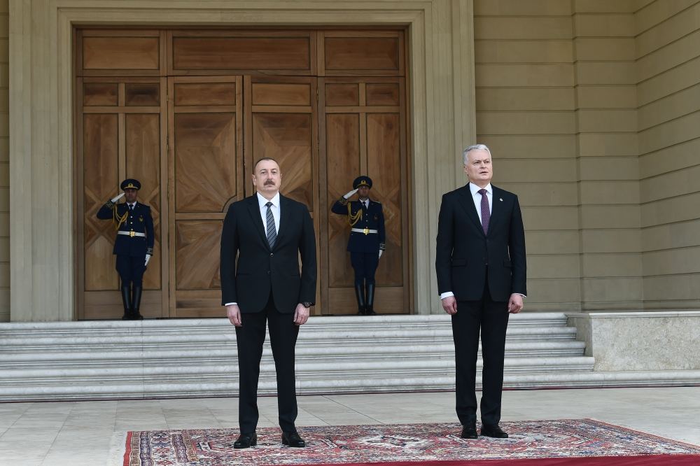 Official welcome ceremony held for Lithuanian President Gitanas Nausėda in Baku (PHOTO/VİDEO)