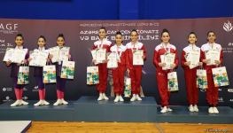 Awards ceremony held for winners of Azerbaijan and Baku Championships in Aerobic Gymnastics among groups and trios (PHOTO)