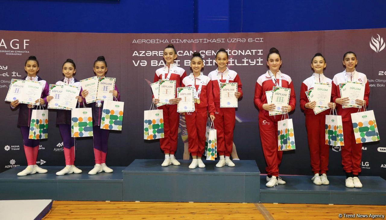 Awards ceremony held for winners of Azerbaijan and Baku Championships in Aerobic Gymnastics among groups and trios (PHOTO)