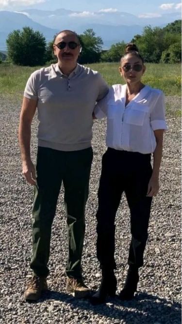 First VP Mehriban Aliyeva shares photo with President Ilham Aliyev from Zangilan district (PHOTO)