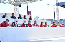 President Ilham Aliyev, President Recep Tayyip Erdogan, First Ladies Mehriban Aliyeva and Emine Erdogan watched air show at TECHNOFEST Azerbaijan (PHOTO)