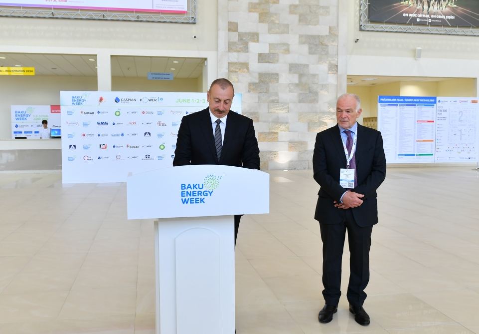 President Ilham Aliyev attending official opening ceremony of 27th International Caspian Oil & Gas Exhibition on sidelines of Baku Energy Week (PHOTO/VIDEO)
