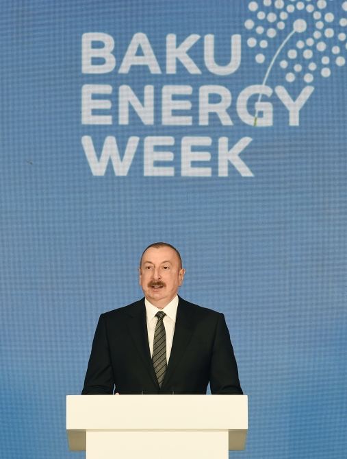 President Ilham Aliyev attending official opening ceremony of 27th International Caspian Oil & Gas Exhibition on sidelines of Baku Energy Week (PHOTO/VIDEO)