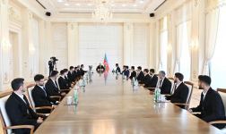 President Ilham Aliyev receives members of Azerbaijan national minifootball team who won European Championship (PHOTO)