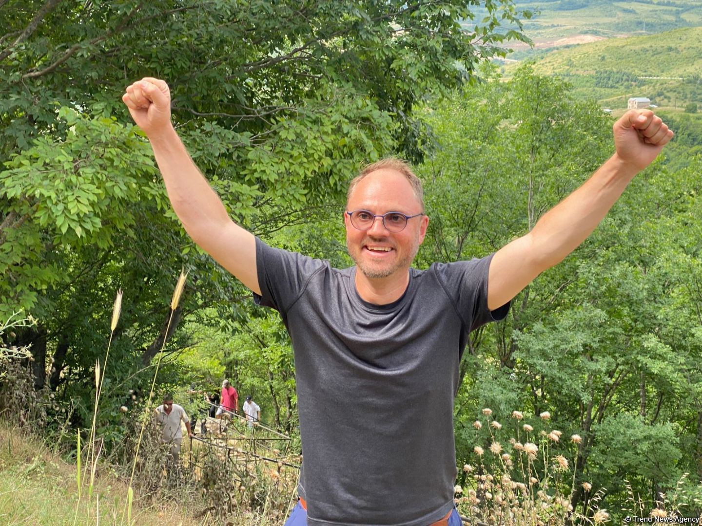 Famous foreign travelers start trip to Azerbaijan's liberated territories (PHOTO)