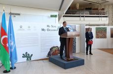 Vice-president of Heydar Aliyev Foundation Leyla Aliyeva attends inauguration of “My Seas, My Oceans” exhibition in Geneva (PHOTO)