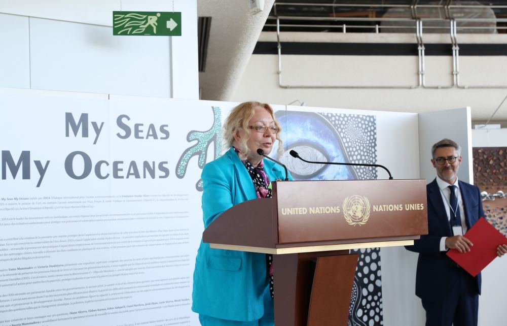 Vice-president of Heydar Aliyev Foundation Leyla Aliyeva attends inauguration of “My Seas, My Oceans” exhibition in Geneva (PHOTO)