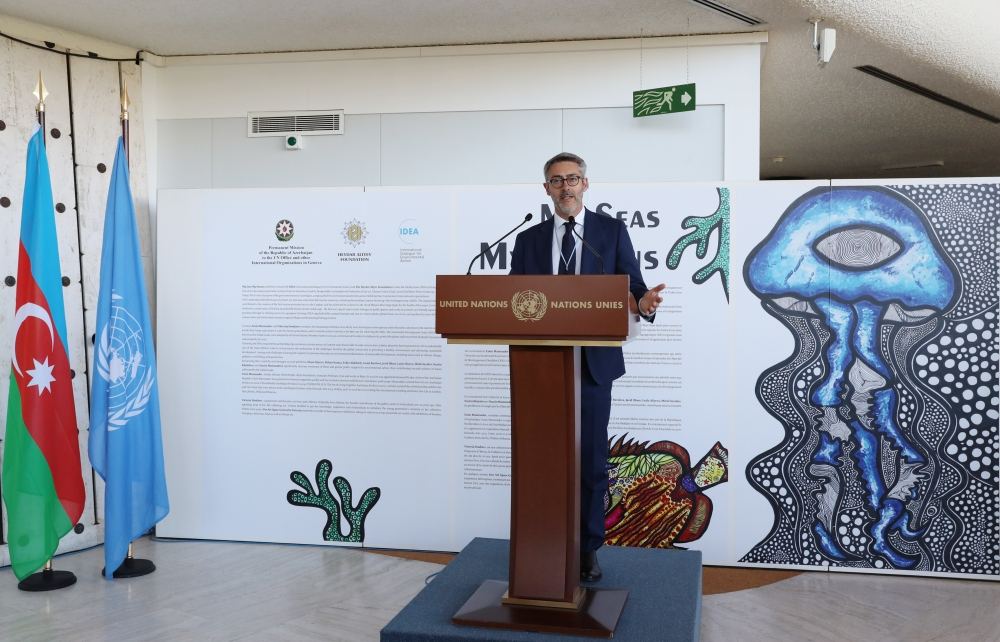 Vice-president of Heydar Aliyev Foundation Leyla Aliyeva attends inauguration of “My Seas, My Oceans” exhibition in Geneva (PHOTO)