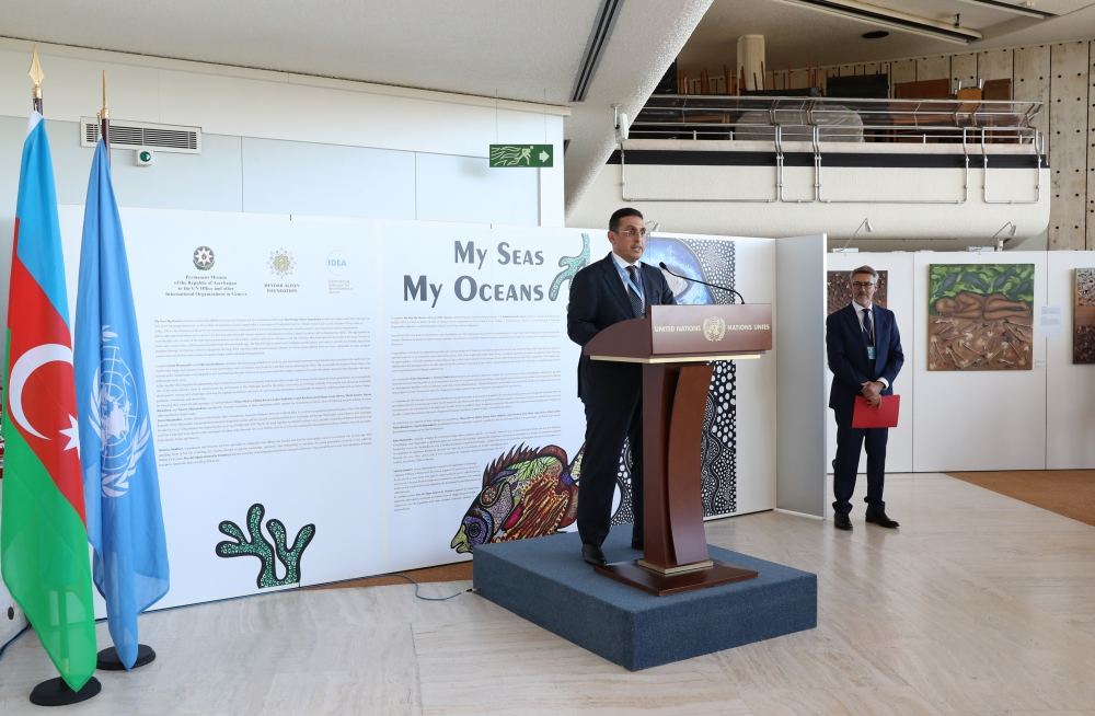 Vice-president of Heydar Aliyev Foundation Leyla Aliyeva attends inauguration of “My Seas, My Oceans” exhibition in Geneva (PHOTO)