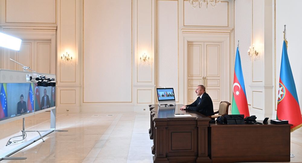 President Ilham Aliyev meets with President of Venezuela Nicolas Maduro in format of video conference (PHOTO/VIDEO)