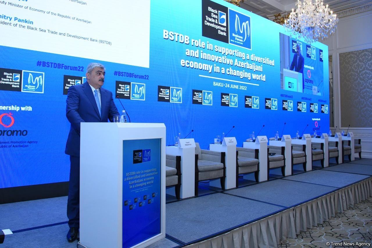 Azerbaijani Finance Minister invites BSTDB to join restoration projects in liberated Karabakh (PHOTO)