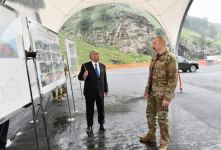President Ilham Aliyev reviews construction of two tunnels in Goygol district (PHOTO/VIDEO)
