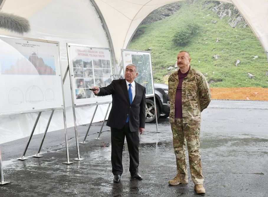 President Ilham Aliyev reviews construction of two tunnels in Goygol district (PHOTO/VIDEO)