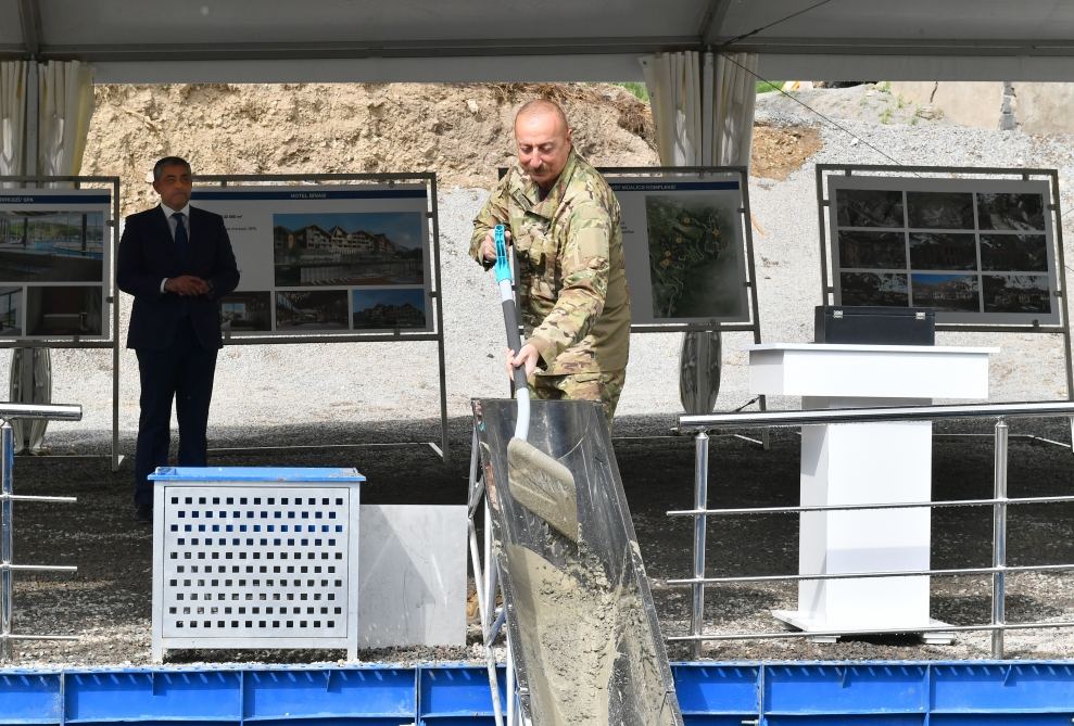 President Ilham Aliyev attends groundbreaking ceremony for Istisu sanatorium in Kalbajar (PHOTO/VIDEO)