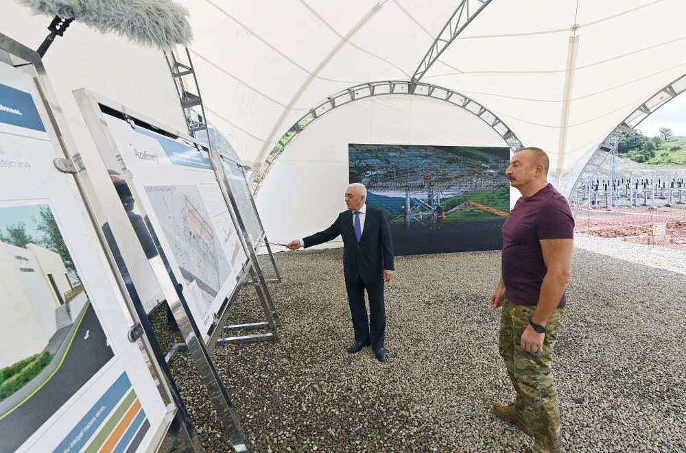 President Ilham Aliyev views work done at “Gorchu” power substation in Lachin (PHOTO/VIDEO)