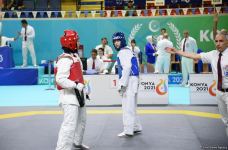 Azerbaijani taekwondo fighter enters next round of Islamic Solidarity Games after win (PHOTO/VIDEO)