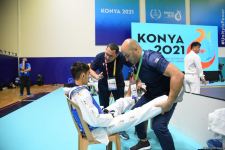 Azerbaijani taekwondo fighter enters next round of Islamic Solidarity Games after win (PHOTO/VIDEO)