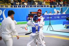 Azerbaijani taekwondo fighter enters next round of Islamic Solidarity Games after win (PHOTO/VIDEO)