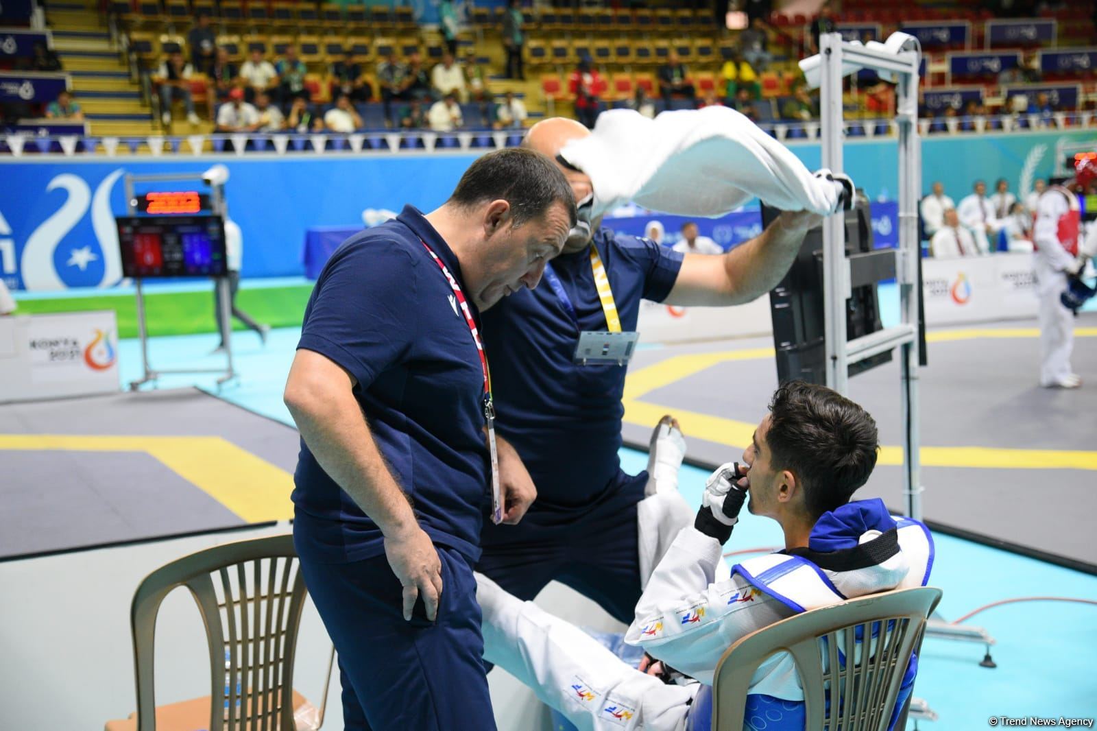 Azerbaijani taekwondo fighter enters next round of Islamic Solidarity Games after win (PHOTO/VIDEO)