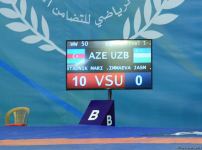 Azerbaijani female freestyle wrestler receives gold medal at V Islamic Solidarity Games (PHOTO)