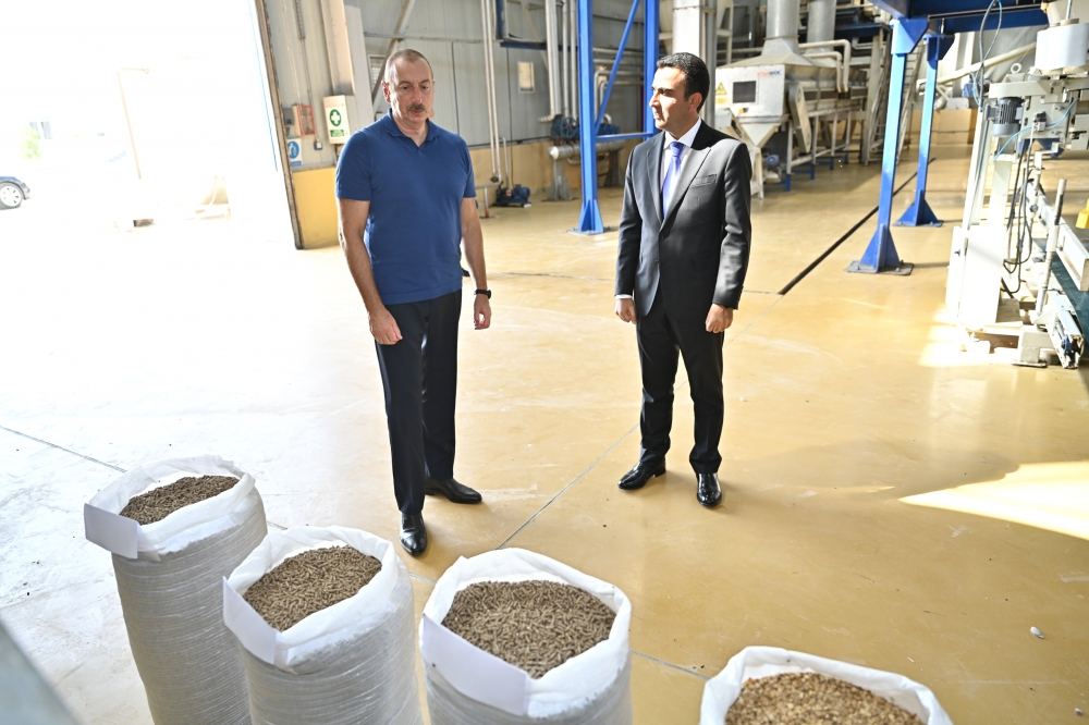 President Ilham Aliyev gets acquainted with activities of “Aghsu Agropark” (PHOTO/VIDEO)