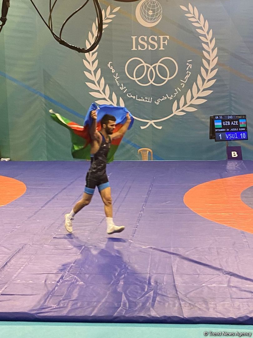 Azerbaijani wrestler wins gold medal at V Islamic Solidarity Games (PHOTO)