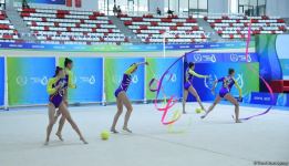 Group team of Azerbaijan in rhythmic gymnastics win gold in program with three ribbons and two balls (PHOTO)