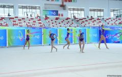 Group team of Azerbaijan in rhythmic gymnastics win gold in program with three ribbons and two balls (PHOTO)