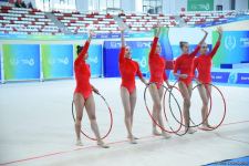 Group team of Azerbaijan in rhythmic gymnastics win silver in program with five hoops (PHOTO)