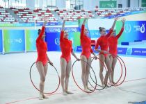 Group team of Azerbaijan in rhythmic gymnastics win silver in program with five hoops (PHOTO)