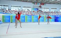 Group team of Azerbaijan in rhythmic gymnastics win silver in program with five hoops (PHOTO)