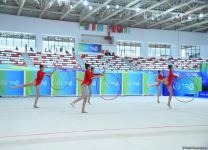 Group team of Azerbaijan in rhythmic gymnastics win silver in program with five hoops (PHOTO)