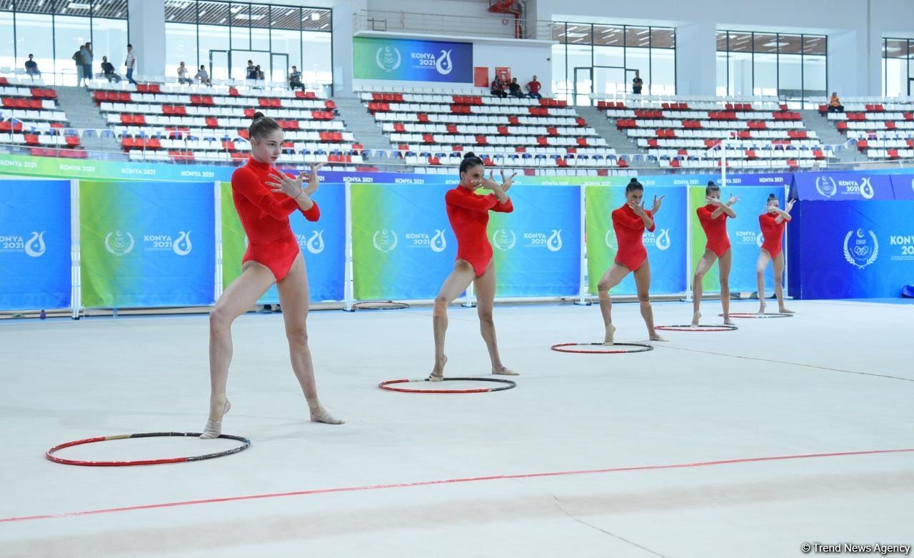 Group team of Azerbaijan in rhythmic gymnastics win silver in program with five hoops (PHOTO)