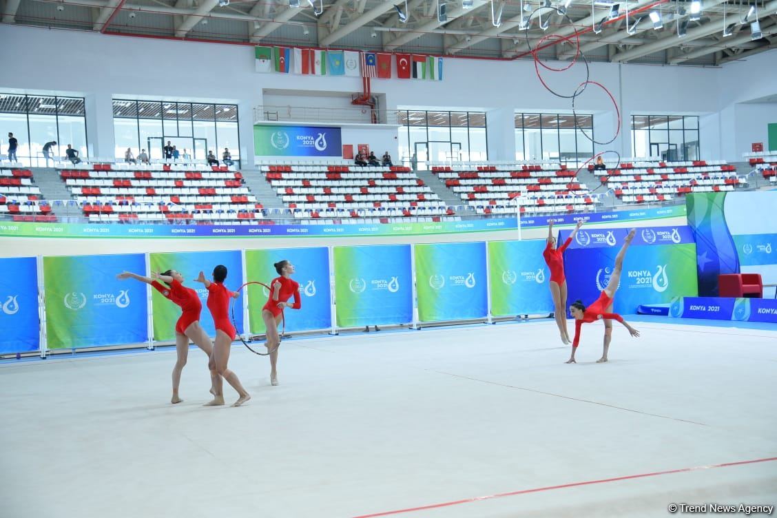 Group team of Azerbaijan in rhythmic gymnastics win silver in program with five hoops (PHOTO)