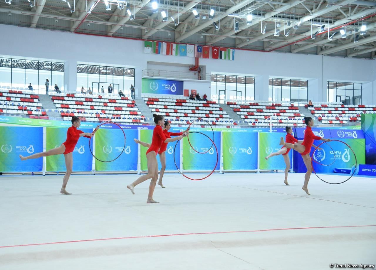 Group team of Azerbaijan in rhythmic gymnastics win silver in program with five hoops (PHOTO)